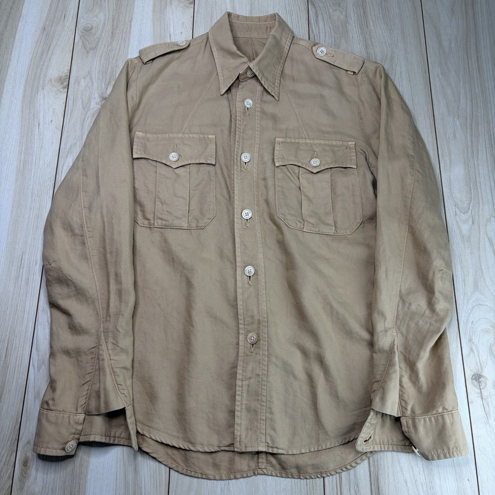 HAVERSACK JAPAN Utility Multi Pockets Button Up Shirt Mens Medium Cotton